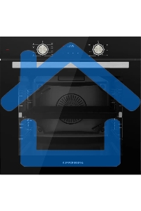 Встраиваемый духовой шкаф Kuppersberg HO 608 B электрический, High-Tech, 60 см, объем 80 л, 8 режимов, поворотное управление, макс. Температура 300 градусов, дисплей, таймер, черный