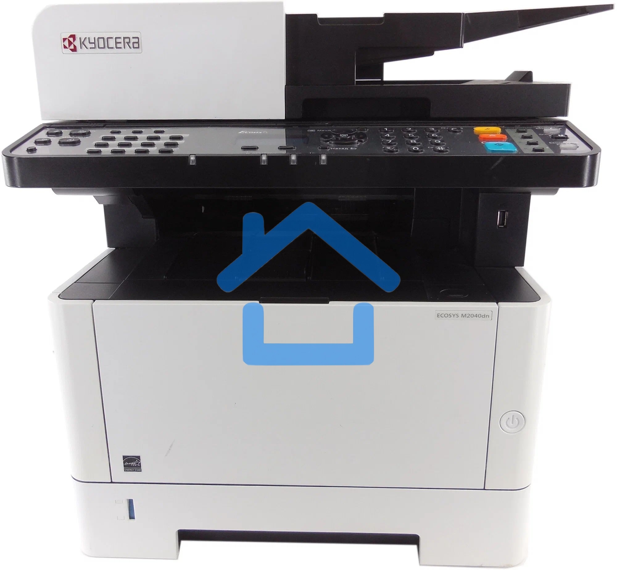 МФУ лазерное Kyocera Ecosys M2040dn (Азия) (1102S33AX0), A4, ч/б, печ. до 40 стр/мин., скан. до 40 стр/мин. (ч/б) 23 стр/мин. (цвет), 1200 x 1200 dpi (печать) 600x600dpi (скан.), USB, RJ-45 (старт.картр. TK-1178)