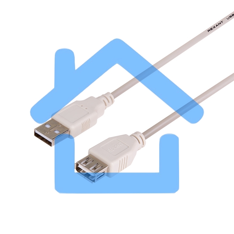 Кабель Rexant (18-1114) Шнур USB-А (male) - USB-A (female) 1.8M