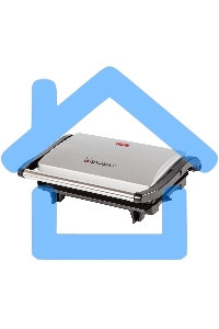 Электрогриль Endever Grillmaster 115, 1500 Вт, авто терморегулятор, антипригарное покрытие, индикатор нагрева, серебристый/черный