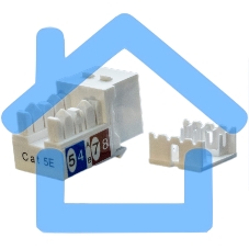 Вставка Hyperline KJ9-8P8C-C5e-90-WH Keystone Jack RJ-45(8P8C), категория 5e, белая