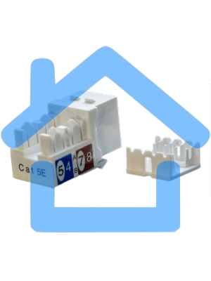 Вставка Hyperline KJ9-8P8C-C5e-90-WH Keystone Jack RJ-45(8P8C), категория 5e, белая