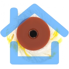 Миди-валик смен. для среднегладк. поверх синтет,100мм ворс 12мм D 30мм Dруч. 6мм полиакрил MTX