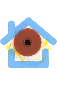 Миди-валик смен. для среднегладк. поверх синтет,100мм ворс 12мм D 30мм Dруч. 6мм полиакрил MTX