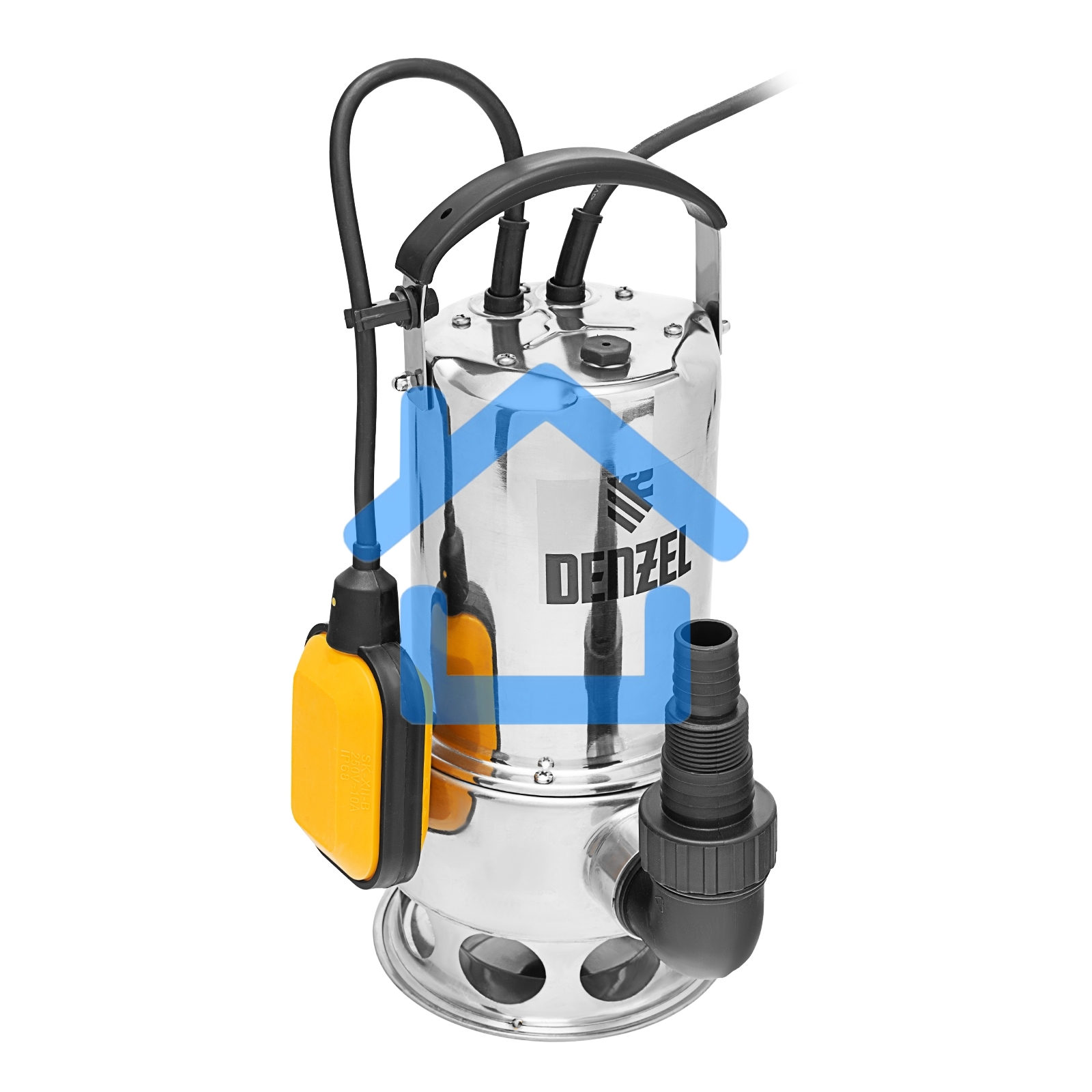 Дренажный насос DPL800X, 800 Вт, подъем 7 м, 16500 л/ч Denzel