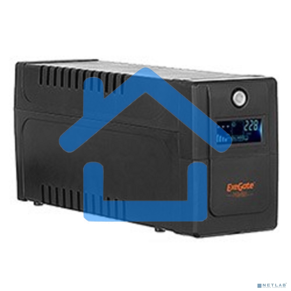 Источник бесперебойного питания ExeGate EP285568RUS Power Smart ULB-650.LCD.AVR.EURO 650VA/360W, LCD, AVR, 2 евророзетки, черный