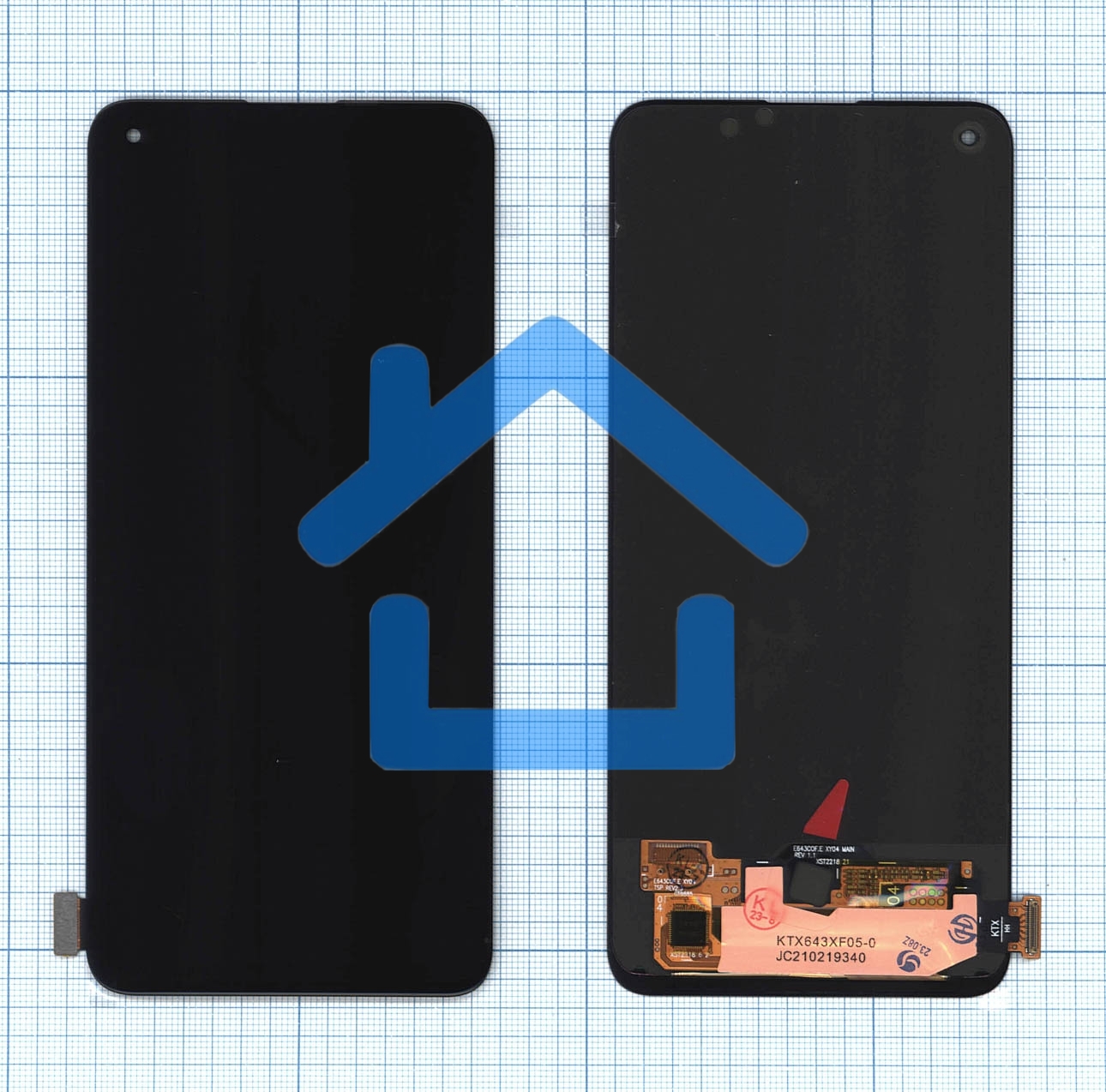Дисплей для Realme 7 Pro OLED черный