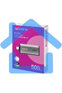 Внешний SSD ADATA SC750, 500 GB, USB 3.2 Gen 2 Type-C, R/W 1050/1000, черный