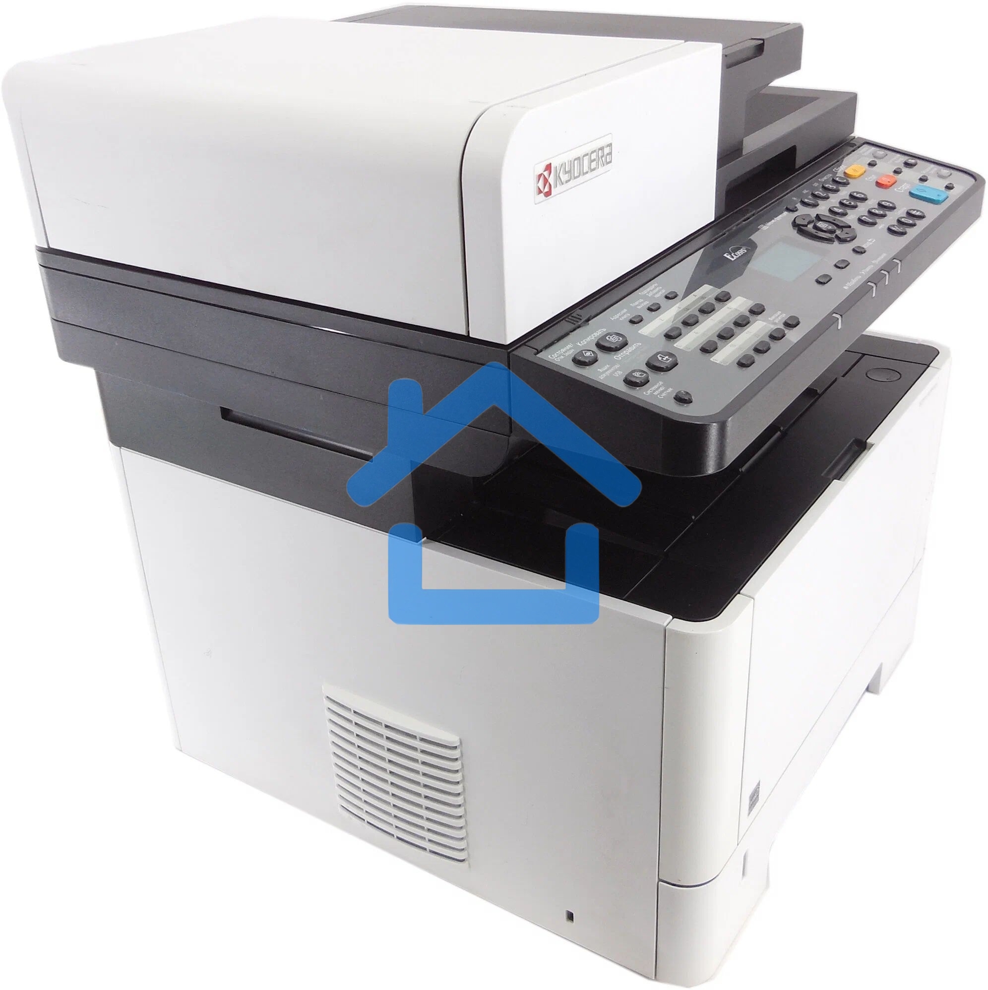 МФУ лазерное Kyocera Ecosys M2040dn (Азия) (1102S33AX0), A4, ч/б, печ. до 40 стр/мин., скан. до 40 стр/мин. (ч/б) 23 стр/мин. (цвет), 1200 x 1200 dpi (печать) 600x600dpi (скан.), USB, RJ-45 (старт.картр. TK-1178)