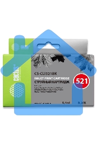 Картридж струйный Cactus CS-CLI521BK черный (8.4 мл) для Canon Pixma MP540/MP550/MP620/MP630/MP640/MP660/MP980/MP990/iP3600/iP4600/iP4700/MX860