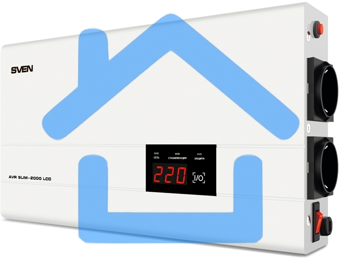 Сетевые фильтры SVEN Стабилизатор напряжения AVR SLIM-2000 LCD