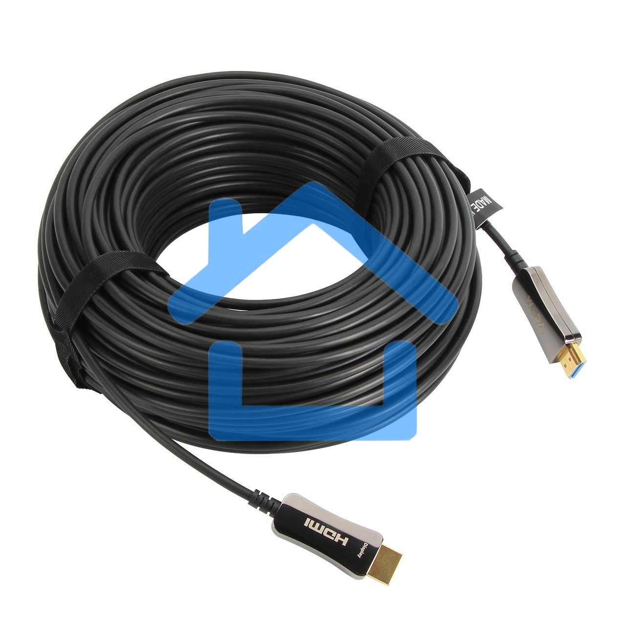 Активный оптический кабель HDMI 19M/M,ver. 2.0, 4K@60 Hz 80m VCOM