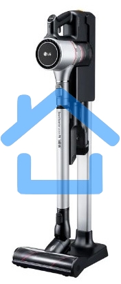 Пылесос вертикальный LG A9N-CORE серебристый, питание от аккумулятора, 160 Вт, уборка сухая, пылесборник 0.44 л, работа от АКБ max 50 мин