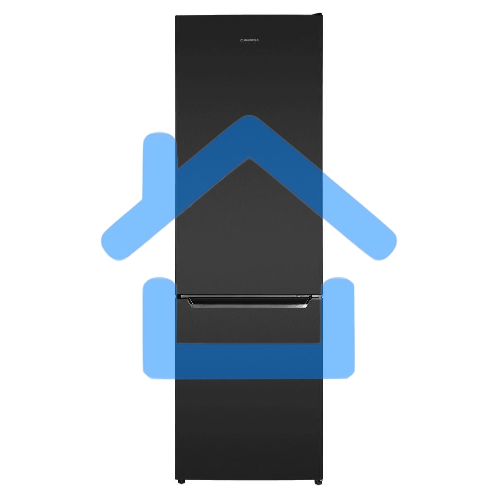 Холодильник Maunfeld MFF176SFSB черный двухкамерный 188/75л морозилка снизу, ручная разморозка