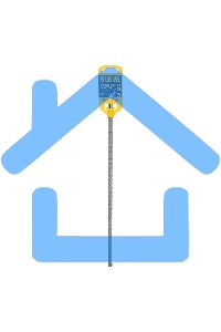 Бур по бетону Denzel цельная крестовая пластина, 8x315 мм, SDS PLUS