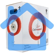 Кабель Cablexpert, UTP5e, 4 пары, 0.51 мм, CCA, однож., 305 м, серый