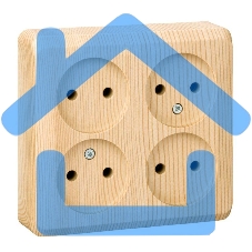 Розетка 4-м ОП Этюд 16А IP20 без заземл. сосна SchE PA16-205D Розетка 4-м ОП Этюд 16А IP20 без заземл. сосна SchE PA16-205D