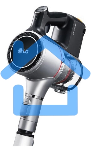 Пылесос вертикальный LG A9N-CORE серебристый, питание от аккумулятора, 160 Вт, уборка сухая, пылесборник 0.44 л, работа от АКБ max 50 мин