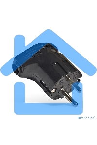 Вилка электрич. с заземл. угл. черный 16А 250В (еврослот) UNIVersal А0105