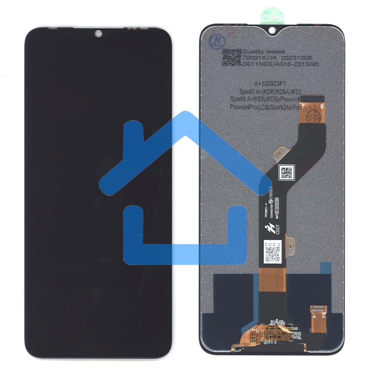 Дисплей для Tecno Spark 5 Air черный