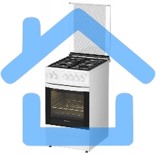 Плита комбинированная Darina 1D1 КМ 241 311 W белый/черный, конфорок 4 шт, духовка 50 л, 50 см x 85 см x 60 см