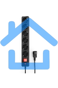 Сетевой фильтр Гарнизон EHB-0 0,5 м 6 розеток черный для UPS