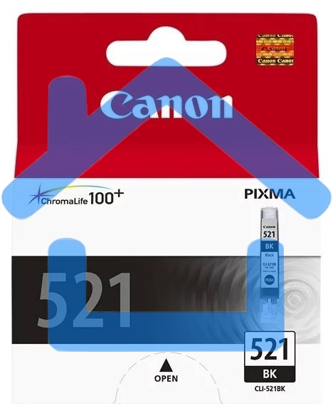 Картридж струйный CLI-521Bk (2933B004) черный (9 мл.) для Canon Pixma iP3600, 4600, MP540,MP620, MP630, MP980
