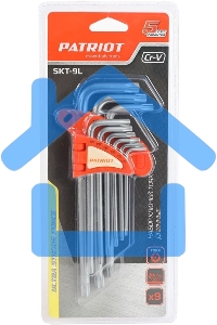 Набор ключей PATRIOT SKТ-9L, TORX, длинные, T10-T50, CRV, 9 шт