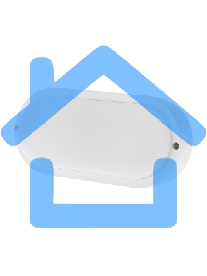 Светильник светодиодный пылевлагозащищенный Rexant ЖКХ-01 овал 18 Вт 1800 Лм IP65 196 мм 6500 K с микроволновым датчиком движения