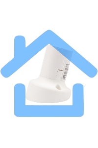 Патрон пластиковый настенный Е27 наклонный, белый c этикеткой Rexant