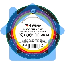 Изолента ПВХ KRANZ 0.13х15 мм, 25 м, зеленая (5 шт./уп.)