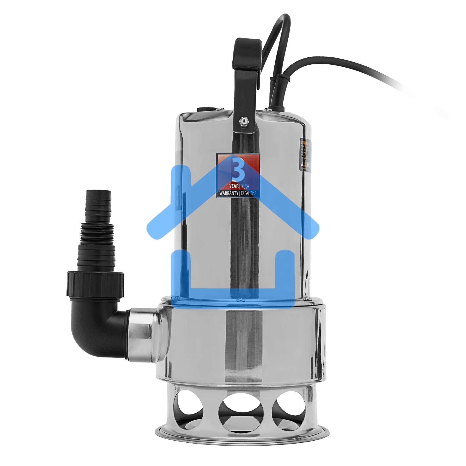 Дренажный насос DPL800X, 800 Вт, подъем 7 м, 16500 л/ч Denzel