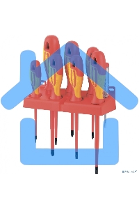 Набор отверток GROSS 12950 диэлектрических до 1000в тестер crmo двухкомпонентные рукоятки (8шт.)