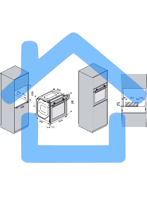 Встраиваемый духовой шкаф Kuppersberg HO 608 B электрический, High-Tech, 60 см, объем 80 л, 8 режимов, поворотное управление, макс. Температура 300 градусов, дисплей, таймер, черный