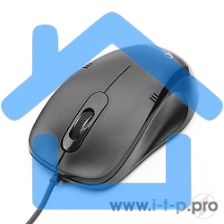 Мышь проводная Gembird MOP-100 черный, 1000 dpi, USB, кнопки - 3