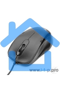 Мышь проводная Gembird MOP-100 черный, 1000 dpi, USB, кнопки - 3