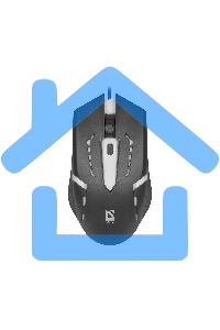 Мышь проводная Defender Hit MB-601 черный, 1200 dpi, USB, кнопки - 4