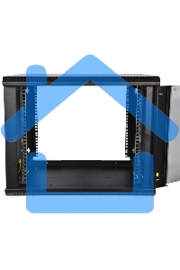 Шкаф телеком. настенный разборный 6U (600х350) дверь стекло,цвет черный (ШРН-Э-6.350-9005) (1 коробка)