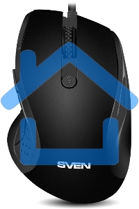 Мышь проводная SVEN RX-113 черный, 2000 dpi, USB, кнопки - 6