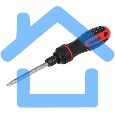 Отвертка реверсивная комбинированная, двухсторонний стержень 120 мм (крестовая PH 2, шлицевая SL 6 мм), двухкомпонентная рукоятка Rexant