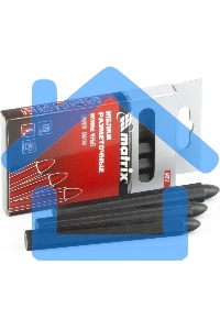 Мелки Matrix разметочные восковые черные, 120 мм, коробка 6шт