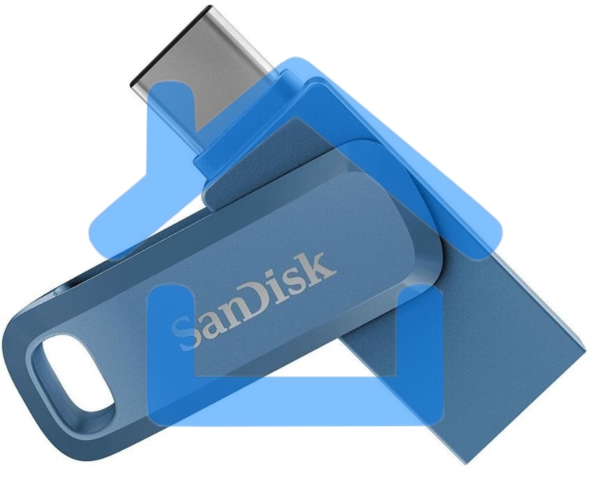 Флешка USB R/W 32Gb SanDisk Ultra Dual Drive Go, USB 3.1 - USB Type-C Blue