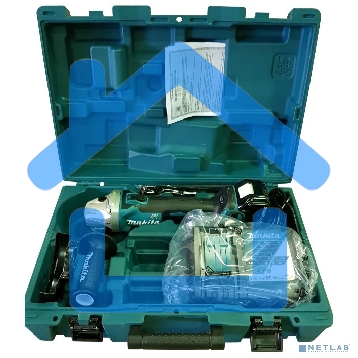 УШМ MAKITA DGA504RF ф125мм 18В 1х3Ач Li-ion 8500об/м 2.5кг,чем,пл пуск,anti-restart,б/щет