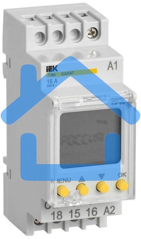 Таймер цифровой ТЭ80 16А 230В на DIN-рейку KARAT IEK MTA10-16-080
