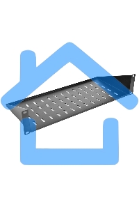 Полка перфорированная консольная 2U, глубина 300 мм, черный (МС-30-9005)