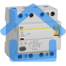 Выключатель дифференциального тока (УЗО) 4п 25А 300мА тип AC ВД1-63 ИЭК MDV10-4-025-300