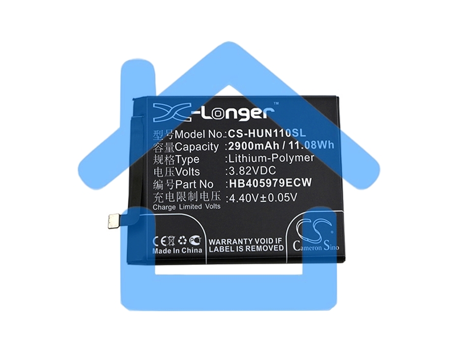 Аккумулятор CameronSino CS-HUN110SL HB405979ECW для Huawei Nova 3.82V / 2900mAh / 11.08Wh