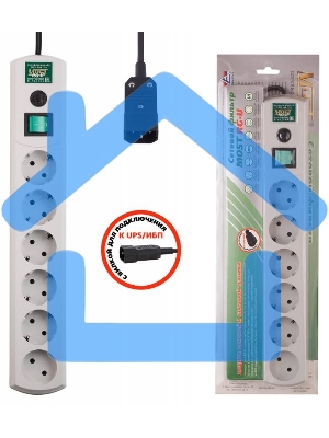 Сетевой фильтр Most RG-U 3м (6 розеток) белый (коробка)
