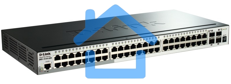Коммутатор D-Link DGS-1510-52X/A2A Настраиваемый стекируемый коммутатор SmartPro уровня 2+ с 48 портами 10/100/1000Base-T и 4 портами 10Gbase-X SFP+