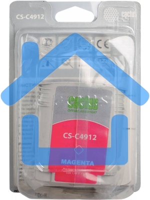 Картридж струйный Cactus CS-C4912 №82 пурпурный (72 ml) для HP Design Jet 500/800C